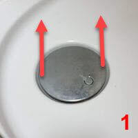 Siphon riecht, Deckel abheben