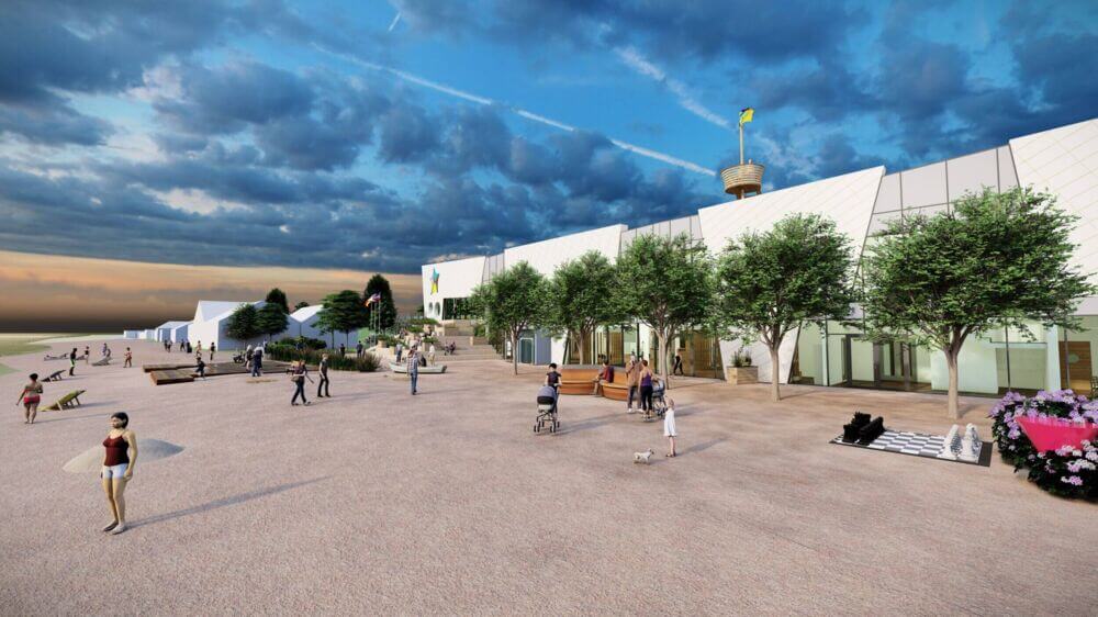 Entwurf zum neuen Gästezentrum Kellenhusen