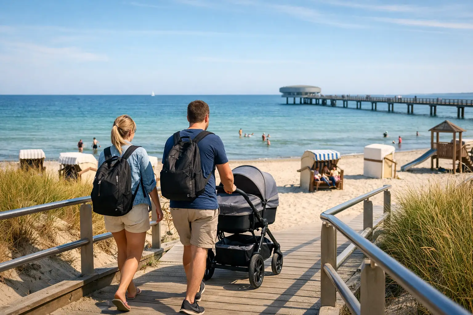 Kellenhusen Strandzugang mit Kinderwagen nutzen