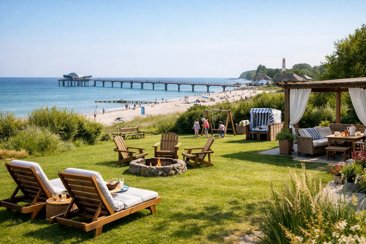 Ostseeurlaub mit großem Garten planen
