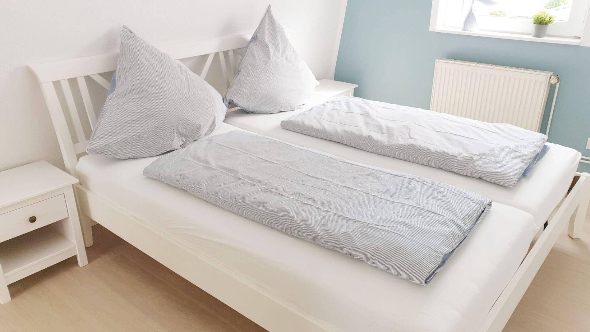 Schlafzimmer 2 im Obergeschoss im Ferienhaus Andy Kellenhusen